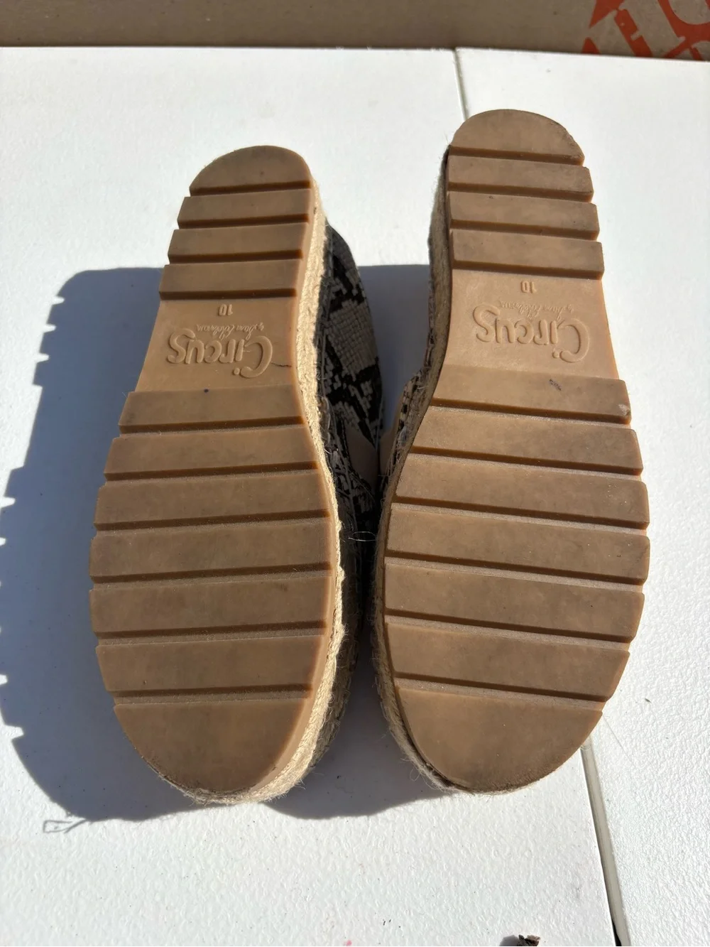 Circus By Sam Edelman Cora Snakeprint Espadrille Flats Size 10